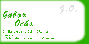 gabor ochs business card